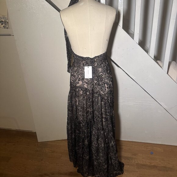 LPA Burnout Velvet Halter Gown • Size XS • NWT - Picture 2 of 5